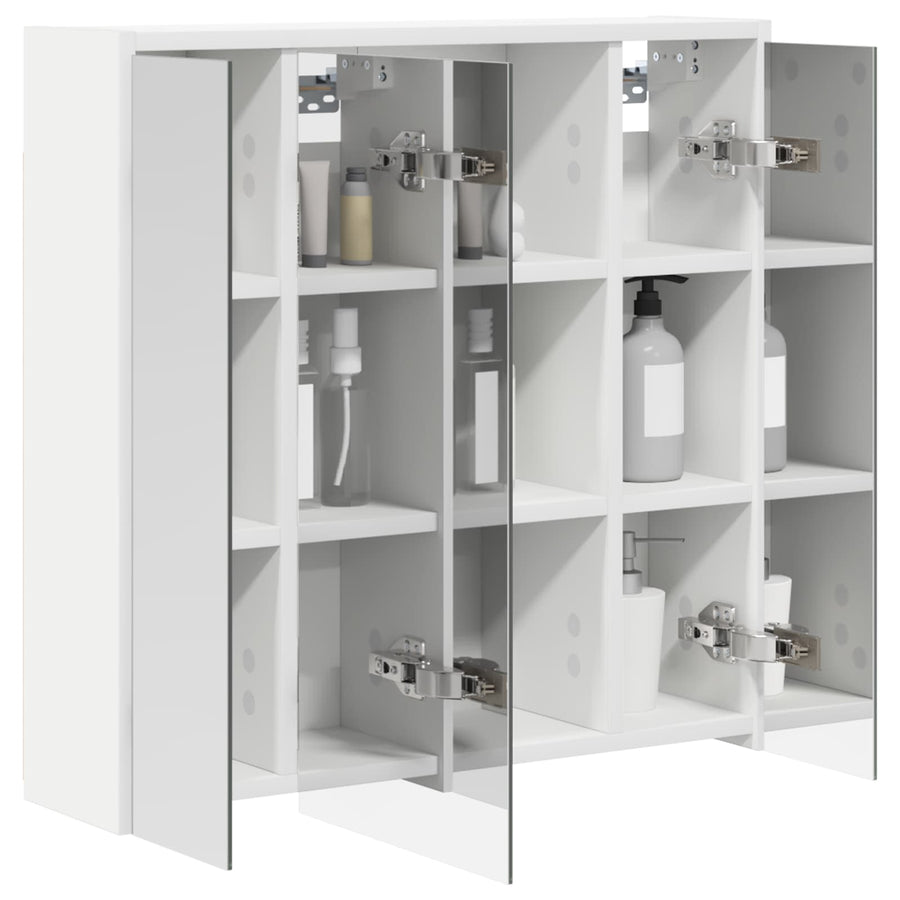 Badkamer spiegelkast voor Wit 63,5 x 16 x 62,5 cm Bewerkt hout