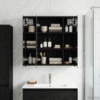 Badkamer spiegelkast 63,5x16x62,5 cm zwart eiken