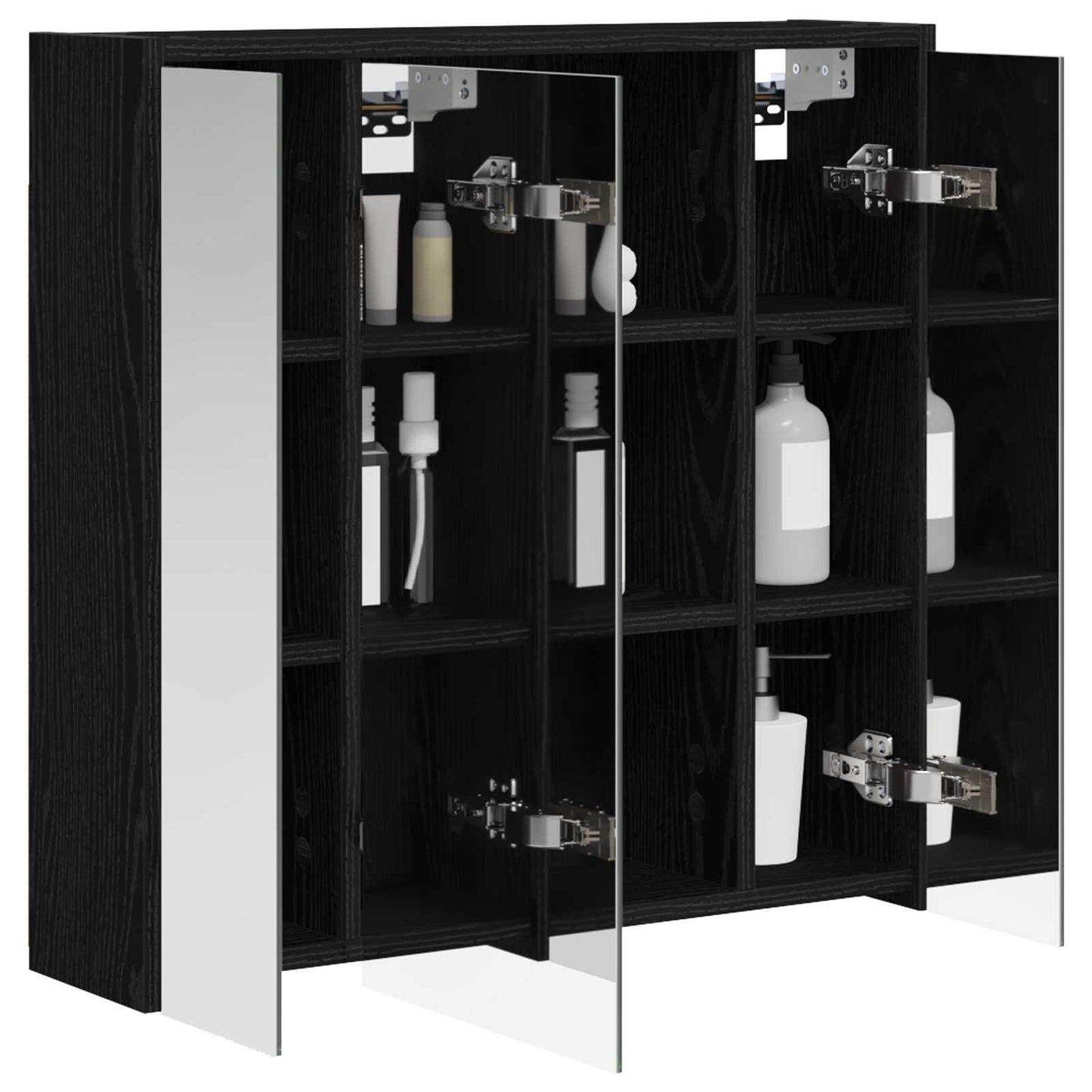 Badkamer spiegelkast Zwart Eiken 63,5 x 16 x 62,5 cm