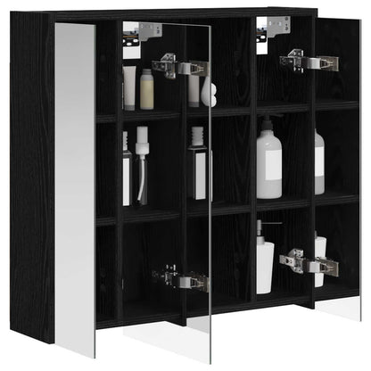 Badkamer spiegelkast Zwart Eiken 63,5 x 16 x 62,5 cm