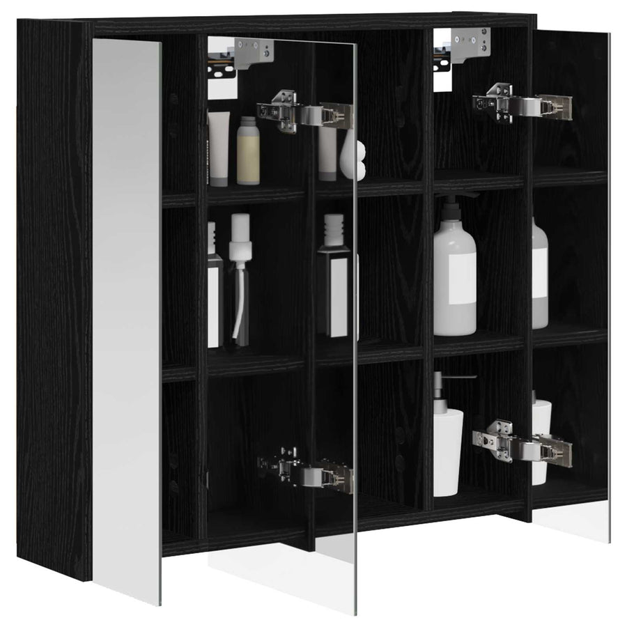 Badkamer spiegelkast Zwart Eiken 63,5 x 16 x 62,5 cm