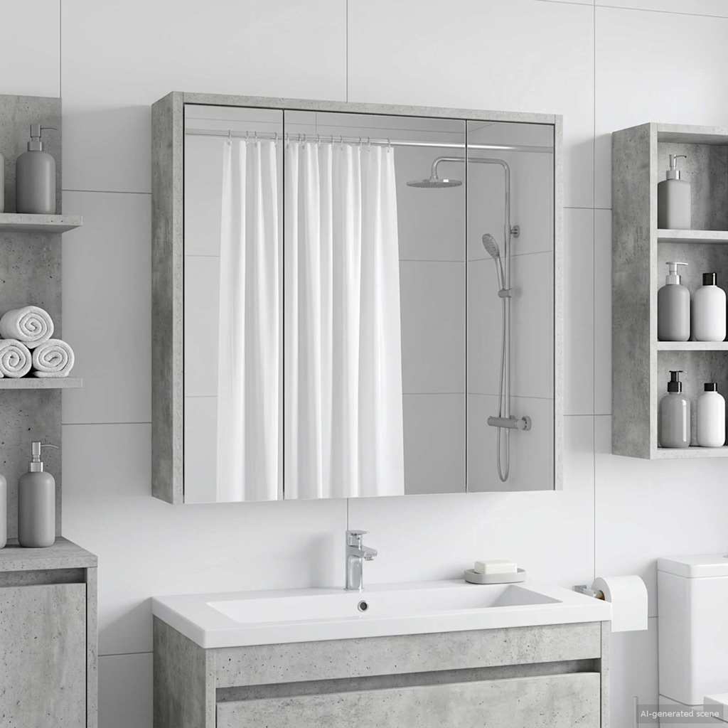 Badkamer spiegelkast Beton Grijs 63,5 x 16 x 62,5 cm