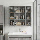 Badkamer spiegelkast 63,5x16x62,5 cm grijs