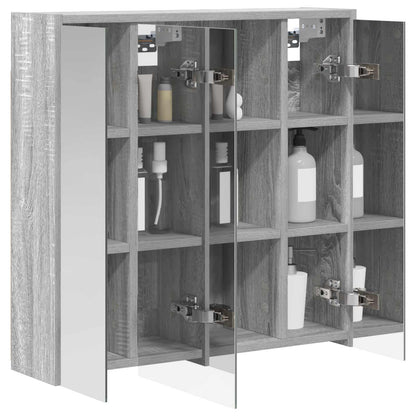 Badkamer spiegelkast Grijs Sonoma 63,5 x 16 x 62,5 cm