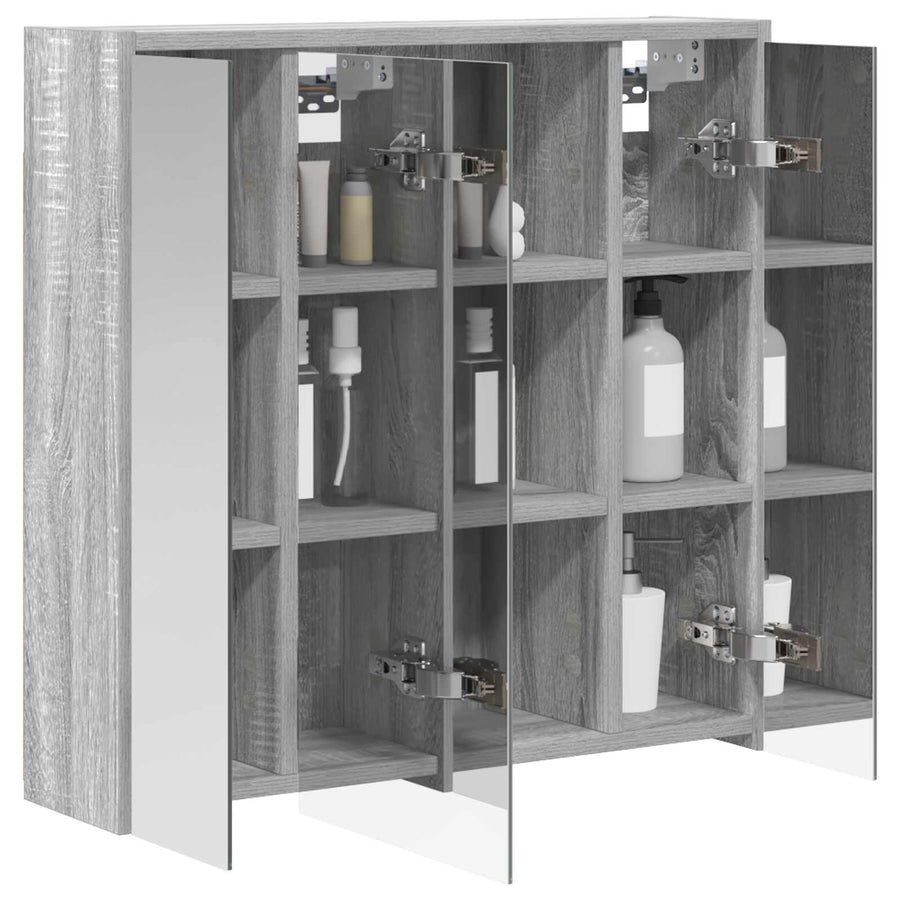Badkamer spiegelkast Grijs Sonoma 63,5 x 16 x 62,5 cm