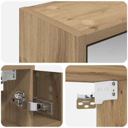 Badkamer spiegelkast Ambachtelijk eiken 63,5 x 16 x 62,5 cm