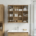 Badkamer spiegelkast 63,5x16x62,5 cm eiken