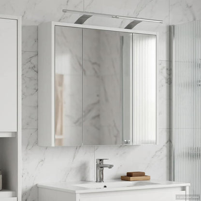 Badkamer spiegelkast voor Wit 63,5 x 16 x 62,5 cm Bewerkt hout