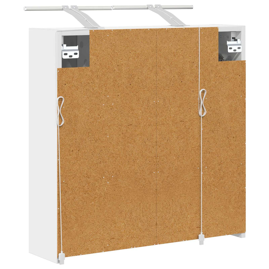 Badkamer spiegelkast voor Wit 63,5 x 16 x 62,5 cm Bewerkt hout