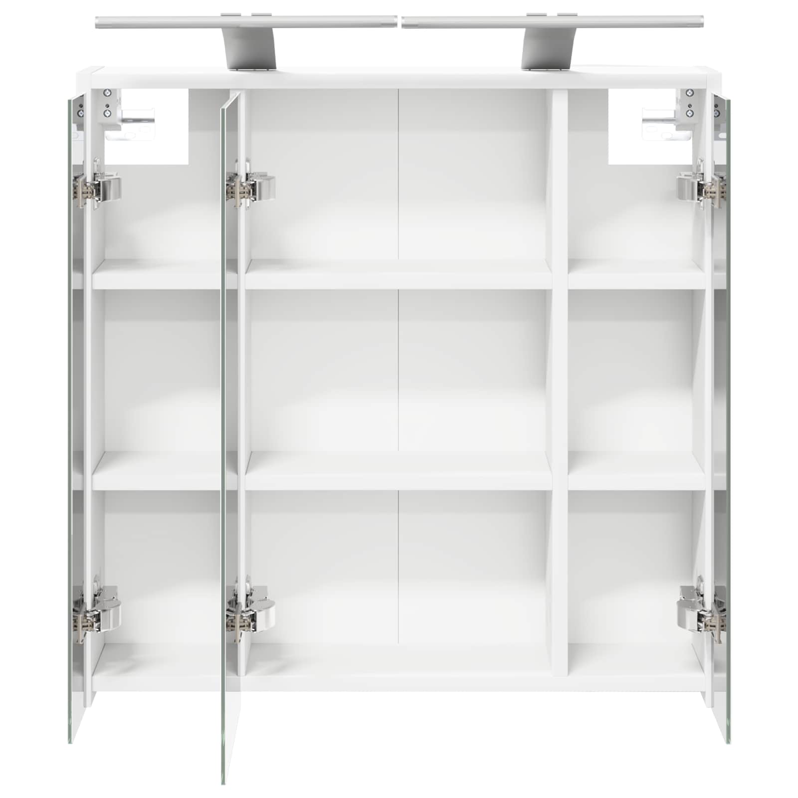 Badkamer spiegelkast voor Wit 63,5 x 16 x 62,5 cm Bewerkt hout