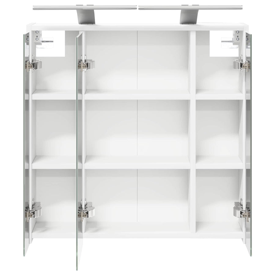Badkamer spiegelkast voor Wit 63,5 x 16 x 62,5 cm Bewerkt hout