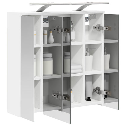 Badkamer spiegelkast voor Wit 63,5 x 16 x 62,5 cm Bewerkt hout