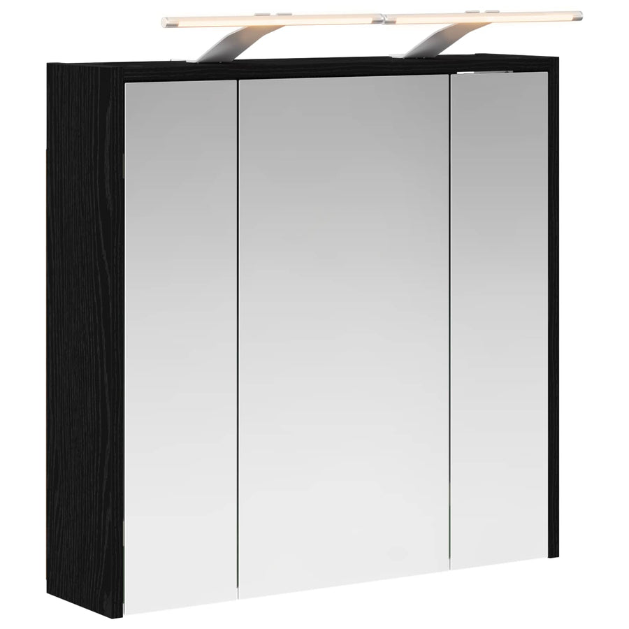 Badkamer spiegelkast Zwart Eiken 63,5 x 16 x 62,5 cm
