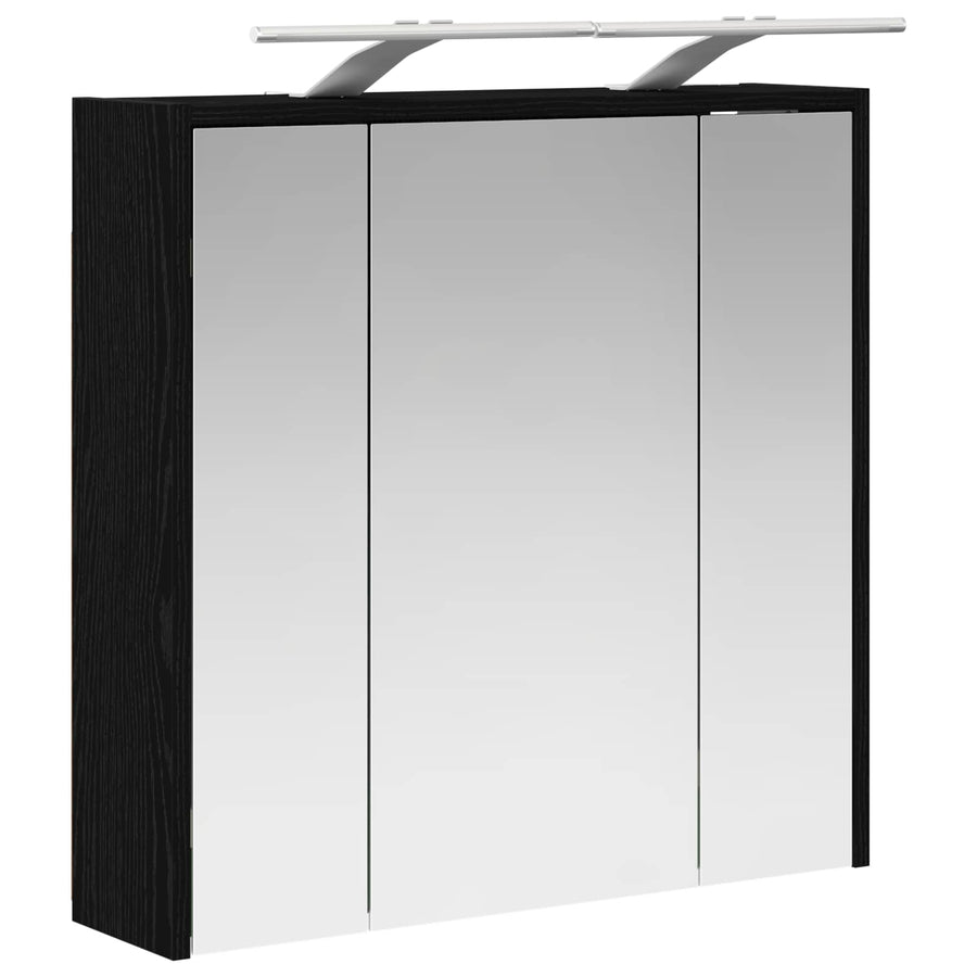 Badkamer spiegelkast Zwart Eiken 63,5 x 16 x 62,5 cm