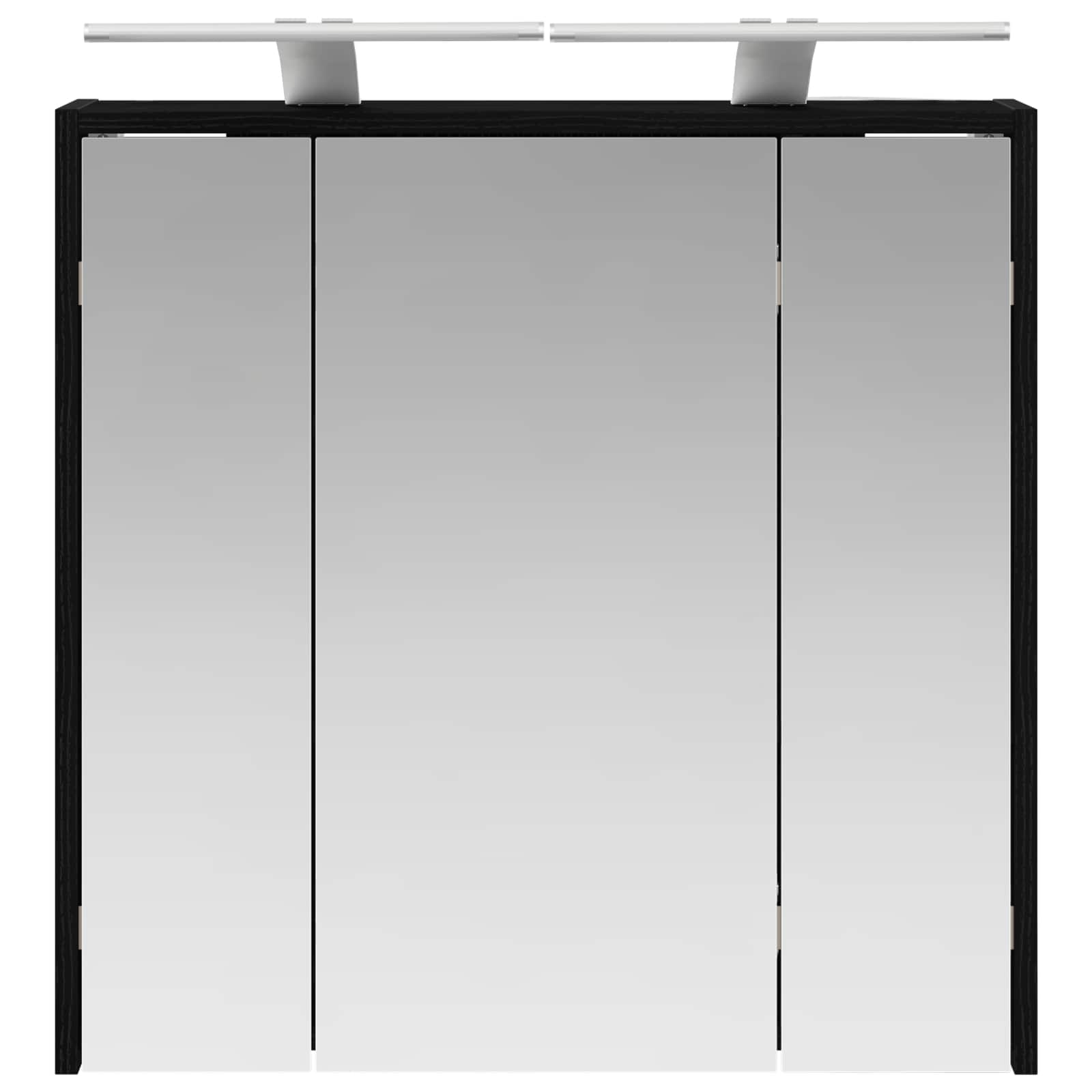 Badkamer spiegelkast Zwart Eiken 63,5 x 16 x 62,5 cm
