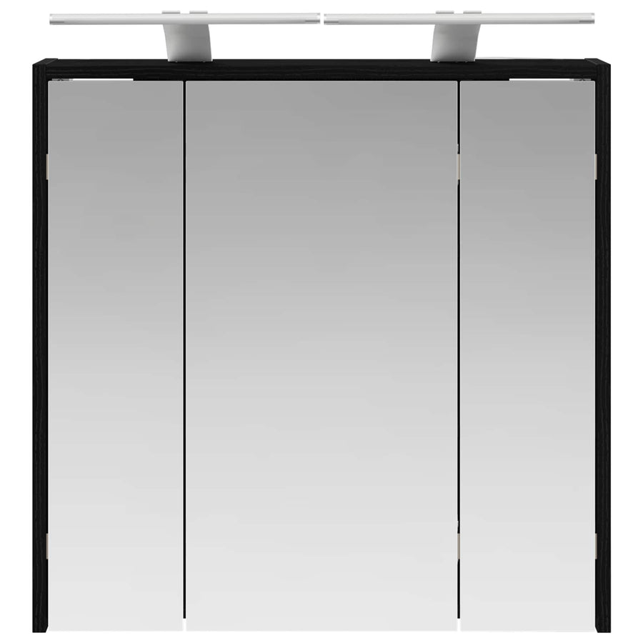 Badkamer spiegelkast Zwart Eiken 63,5 x 16 x 62,5 cm