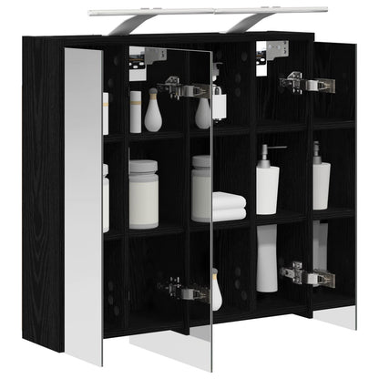 Badkamer spiegelkast Zwart Eiken 63,5 x 16 x 62,5 cm