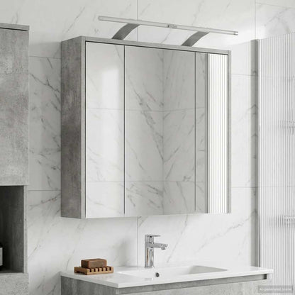 Badkamer spiegelkast Beton Grijs 63,5 x 16 x 62,5 cm