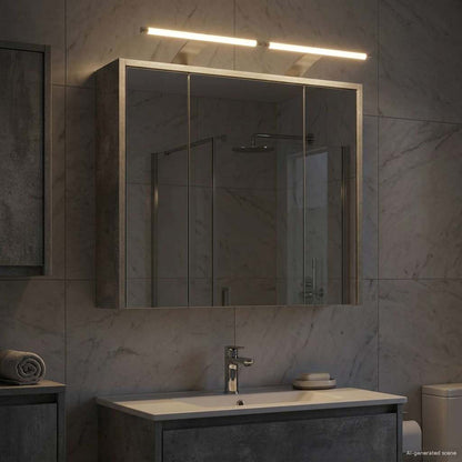 Badkamer spiegelkast Beton Grijs 63,5 x 16 x 62,5 cm