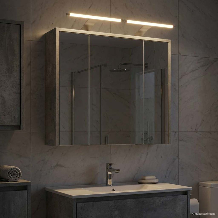 Badkamer spiegelkast Beton Grijs 63,5 x 16 x 62,5 cm