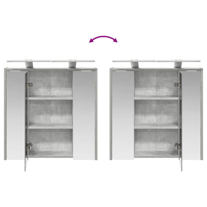 Badkamer spiegelkast Beton Grijs 63,5 x 16 x 62,5 cm