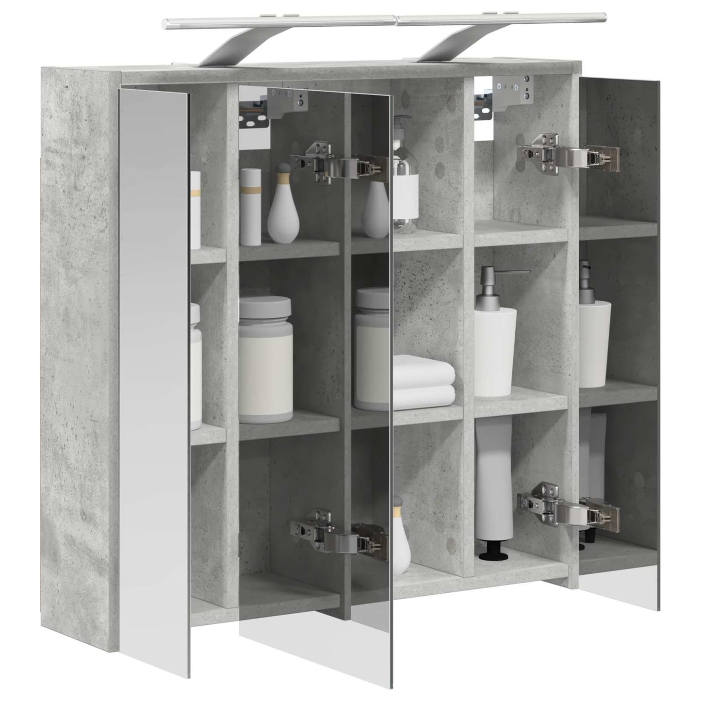 Badkamer spiegelkast Beton Grijs 63,5 x 16 x 62,5 cm