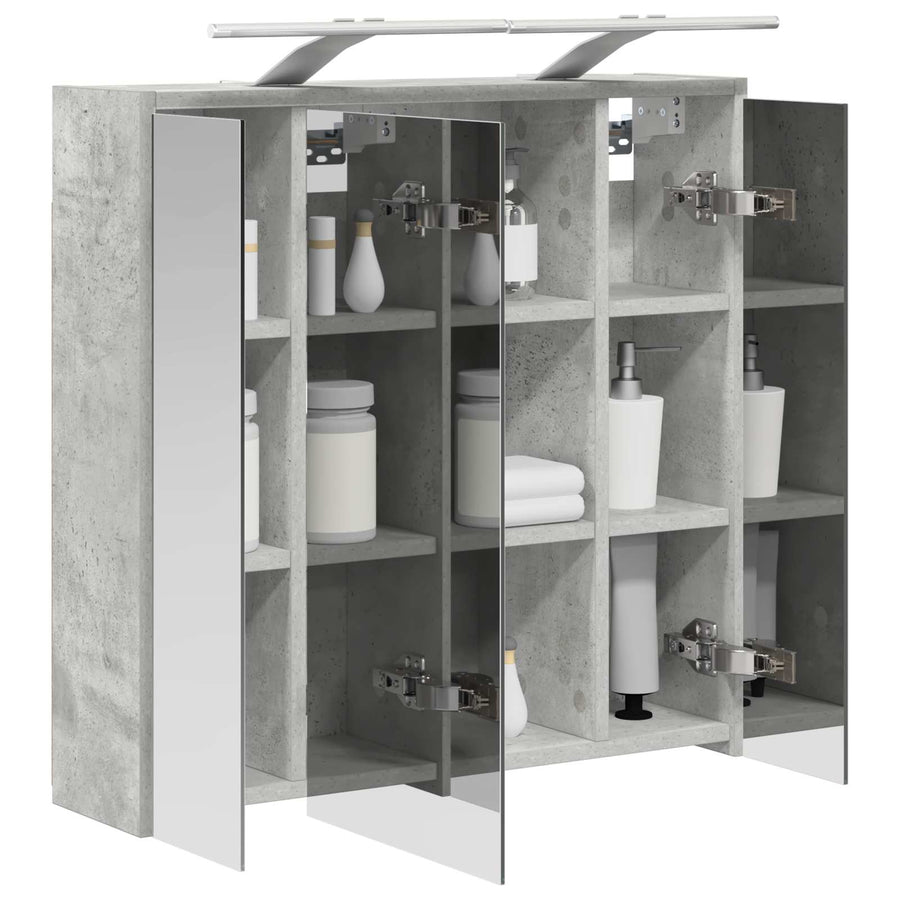 Badkamer spiegelkast Beton Grijs 63,5 x 16 x 62,5 cm