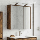 Badkamer spiegelkast 63,5x16x62,5 cm gerookt eiken