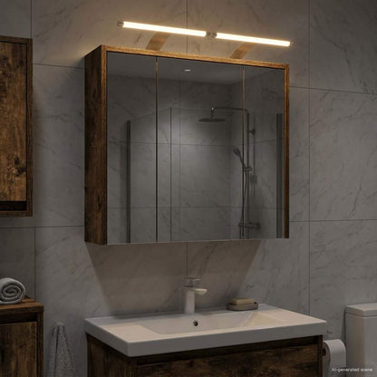 Badkamer spiegelkast Gerookt eiken 63,5 x 16 x 62,5 cm