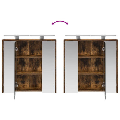 Badkamer spiegelkast Gerookt eiken 63,5 x 16 x 62,5 cm