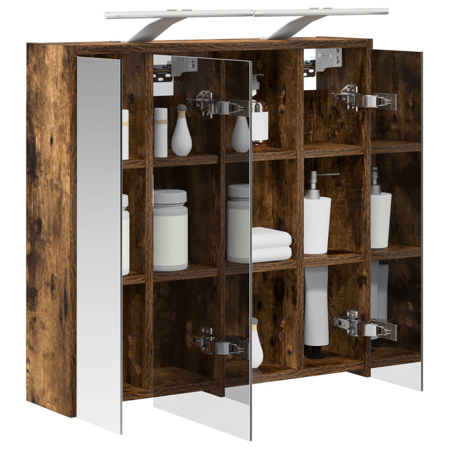 Badkamer spiegelkast Gerookt eiken 63,5 x 16 x 62,5 cm