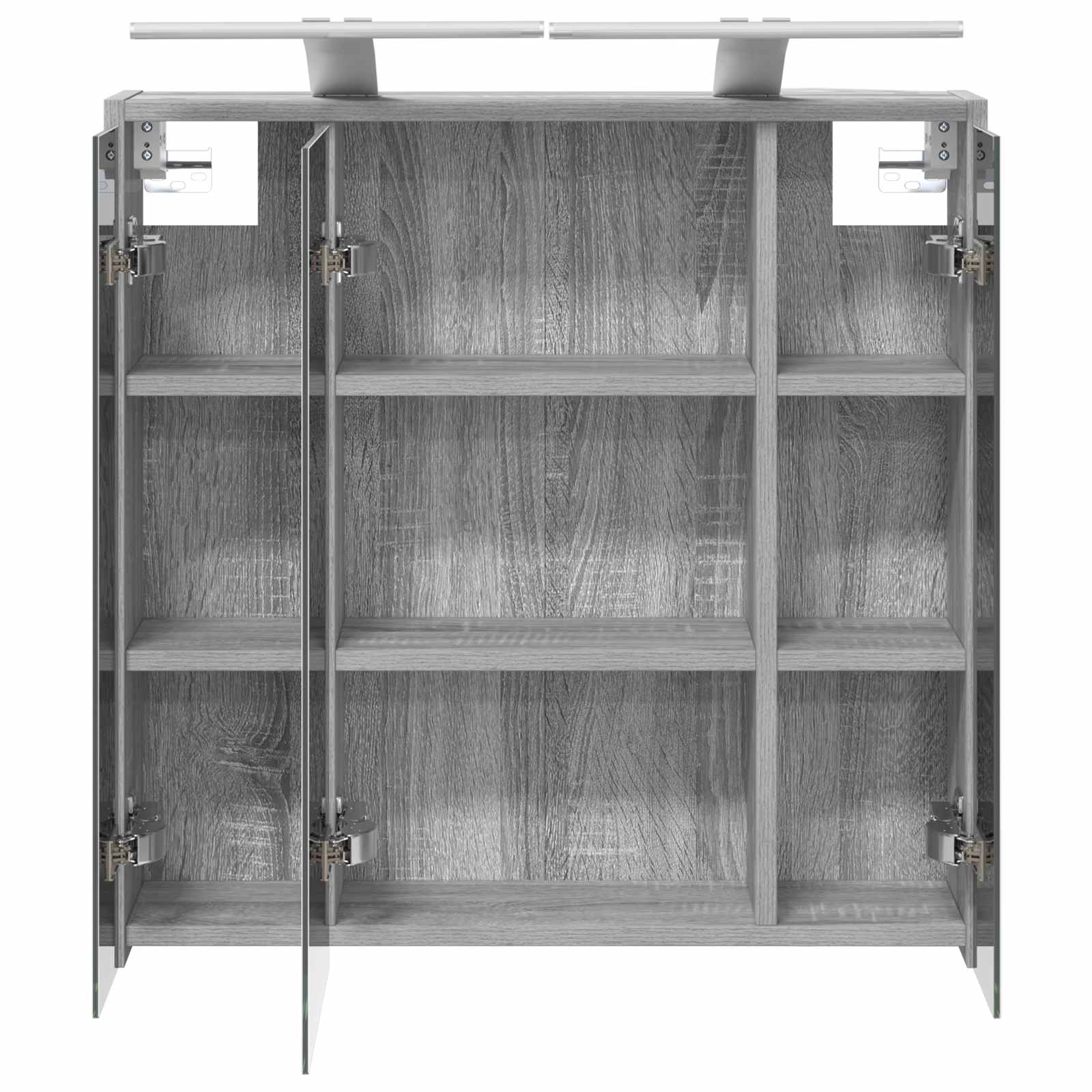 Badkamer spiegelkast Grijs Sonoma 63,5 x 16 x 62,5 cm