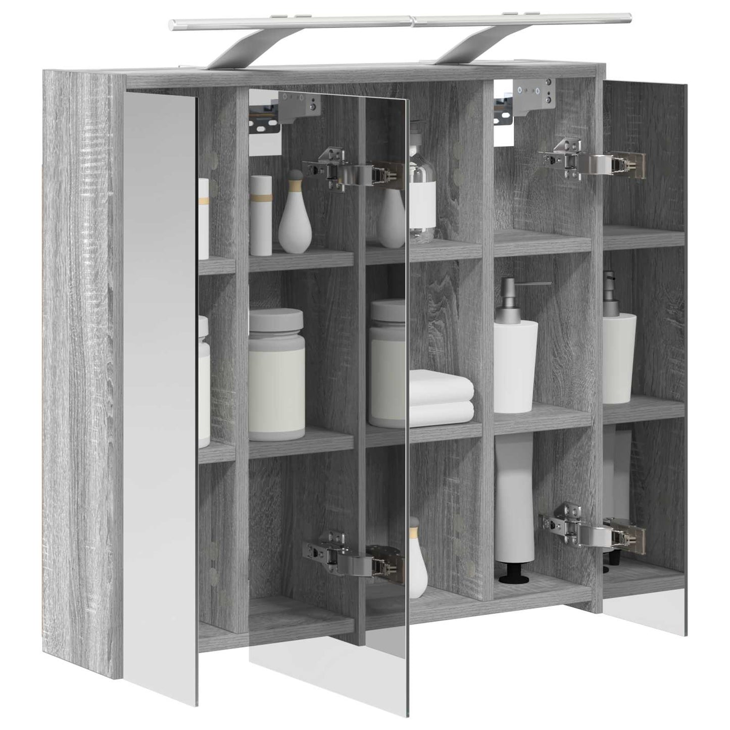 Badkamer spiegelkast Grijs Sonoma 63,5 x 16 x 62,5 cm