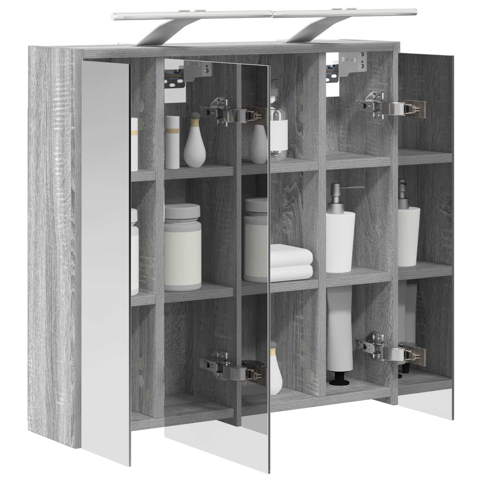 Badkamer spiegelkast Grijs Sonoma 63,5 x 16 x 62,5 cm