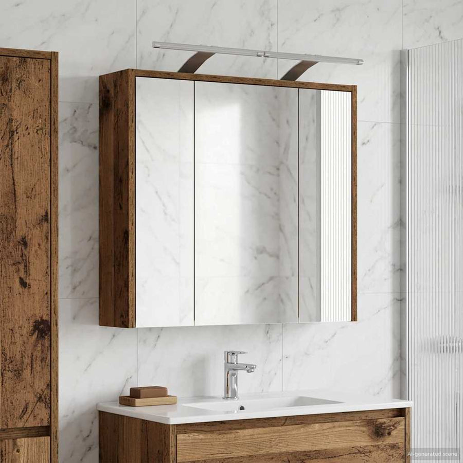Badkamer spiegelkast Oudhout 63,5 x 16 x 62,5 cm Bewerkt hout