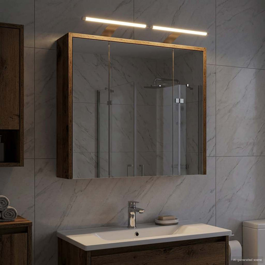 Badkamer spiegelkast Oudhout 63,5 x 16 x 62,5 cm Bewerkt hout