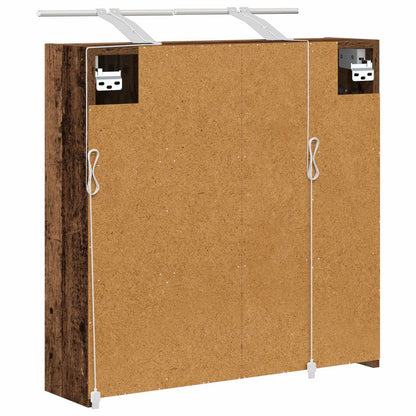 Badkamer spiegelkast Oudhout 63,5 x 16 x 62,5 cm Bewerkt hout
