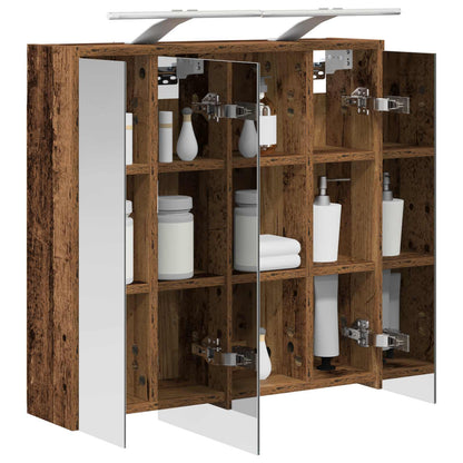 Badkamer spiegelkast Oudhout 63,5 x 16 x 62,5 cm Bewerkt hout