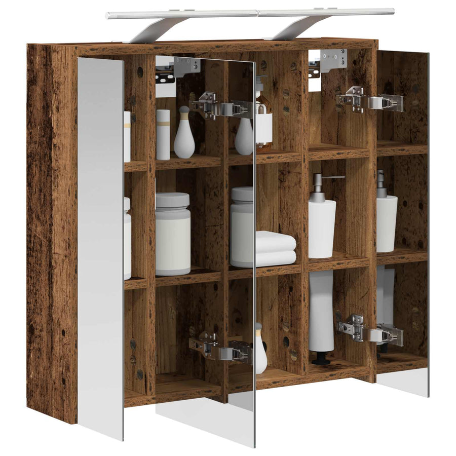 Badkamer spiegelkast Oudhout 63,5 x 16 x 62,5 cm Bewerkt hout