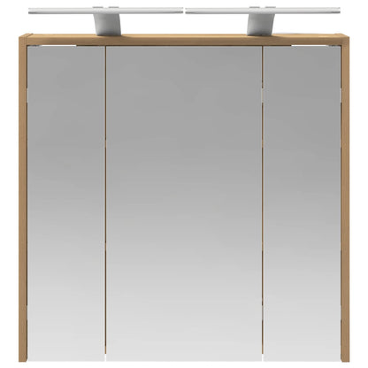 Badkamer spiegelkast Ambachtelijk eiken 63,5 x 16 x 62,5 cm