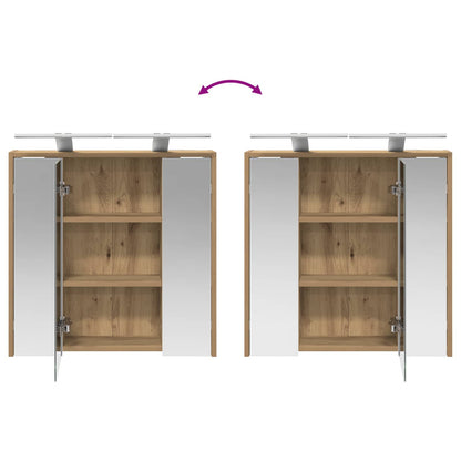 Badkamer spiegelkast Ambachtelijk eiken 63,5 x 16 x 62,5 cm