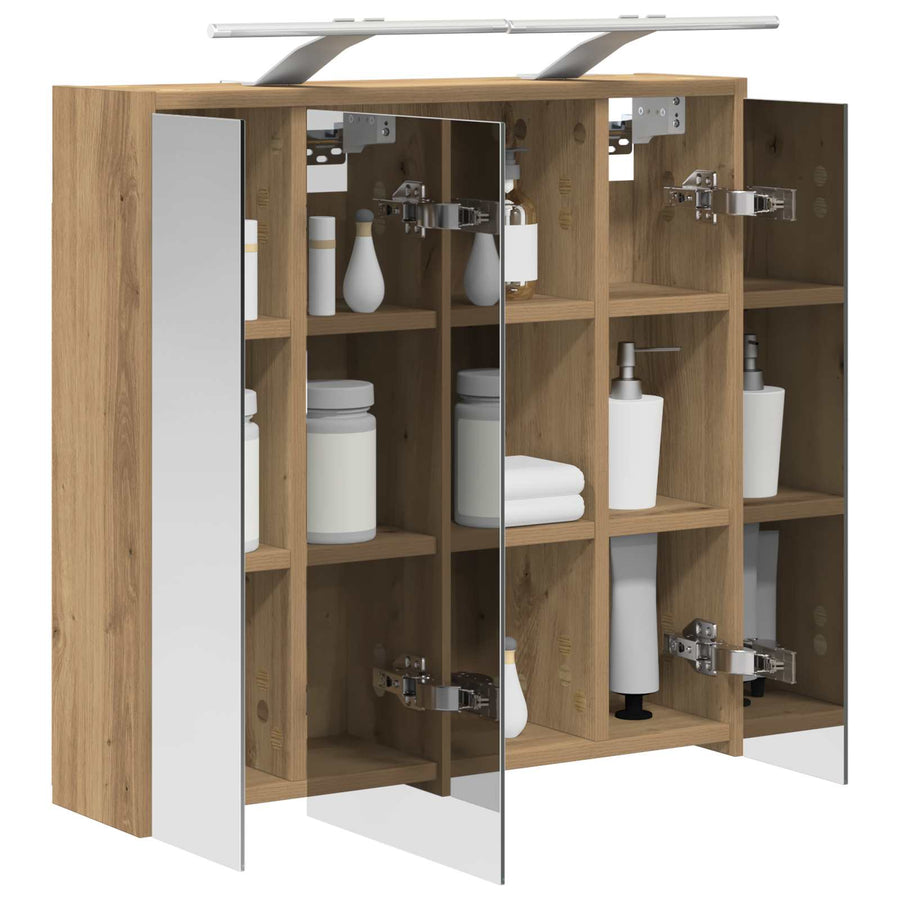 Badkamer spiegelkast Ambachtelijk eiken 63,5 x 16 x 62,5 cm
