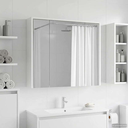 Badkamer spiegelkast voor Wit 73,5 x 16 x 62,5 cm Bewerkt hout