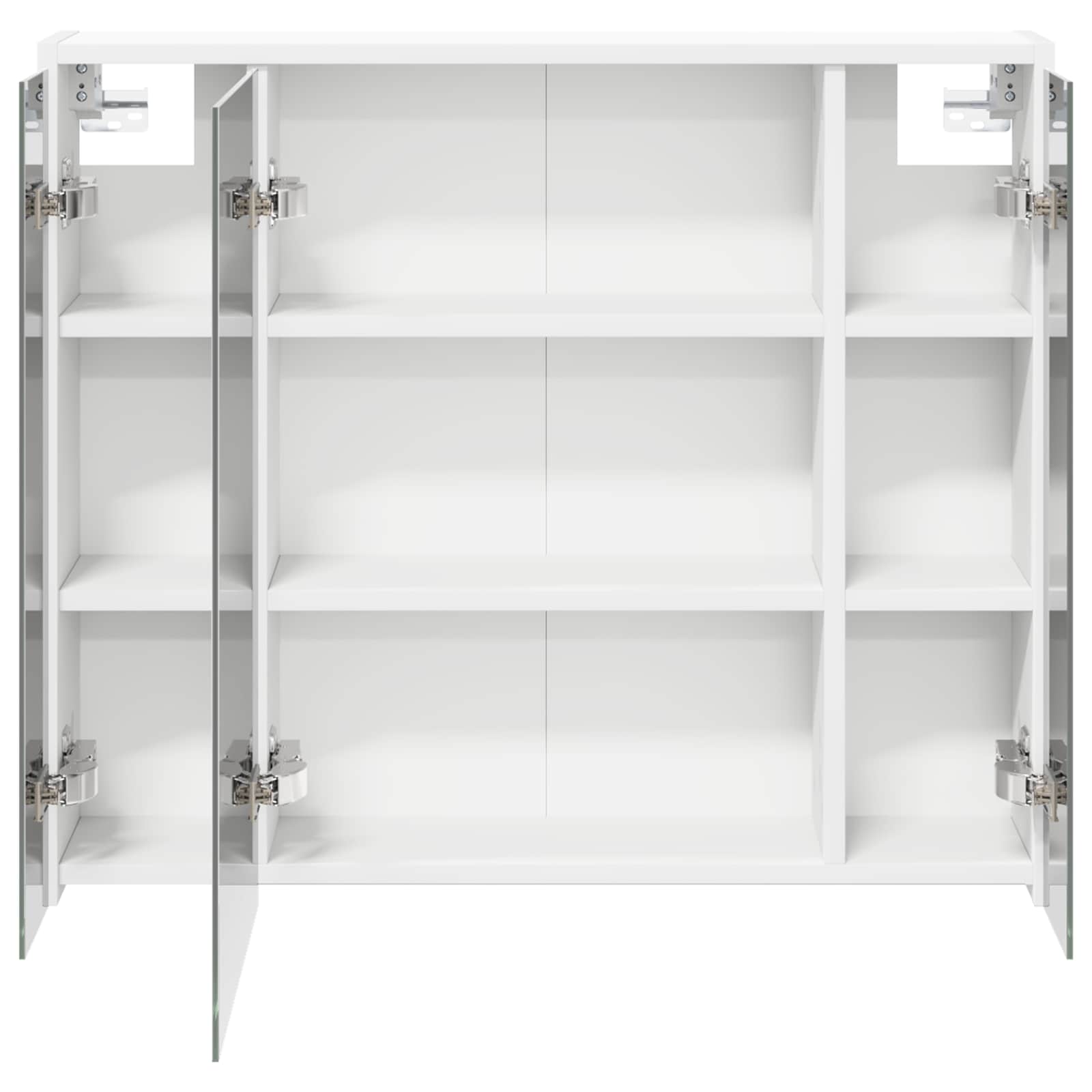 Badkamer spiegelkast voor Wit 73,5 x 16 x 62,5 cm Bewerkt hout