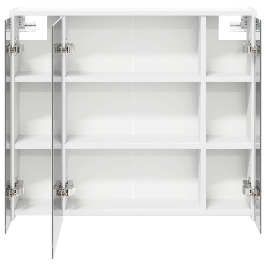 Badkamer spiegelkast voor Wit 73,5 x 16 x 62,5 cm Bewerkt hout