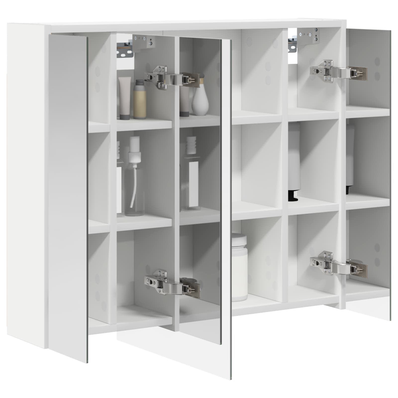 Badkamer spiegelkast voor Wit 73,5 x 16 x 62,5 cm Bewerkt hout