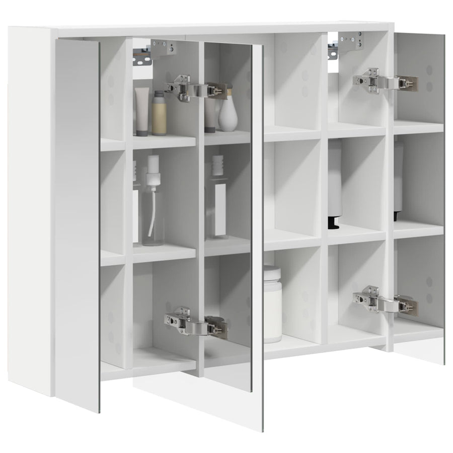 Badkamer spiegelkast voor Wit 73,5 x 16 x 62,5 cm Bewerkt hout