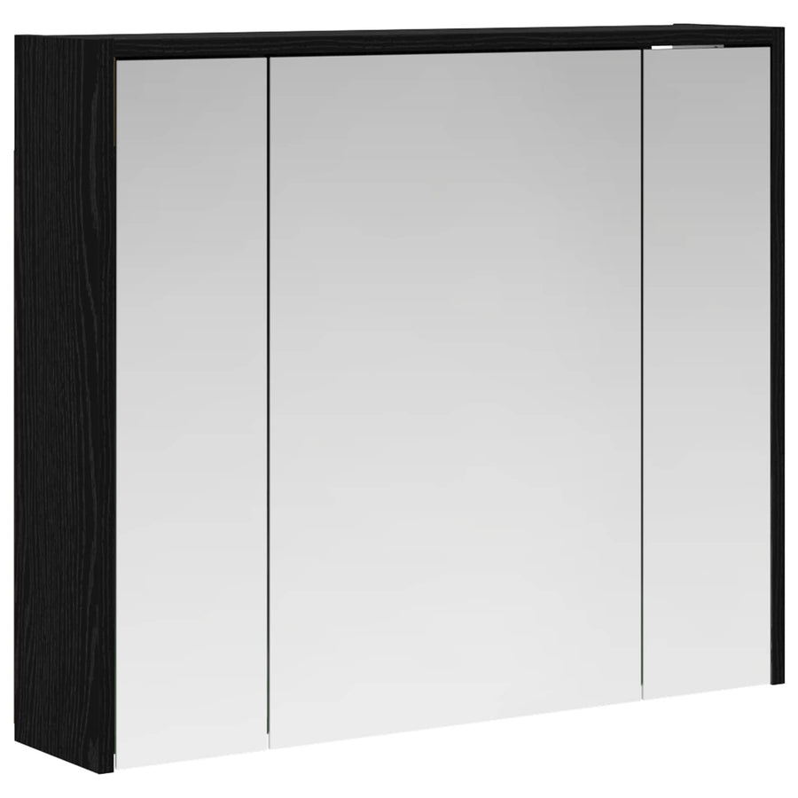 Badkamer spiegelkast Zwart Eiken 73,5 x 16 x 62,5 cm
