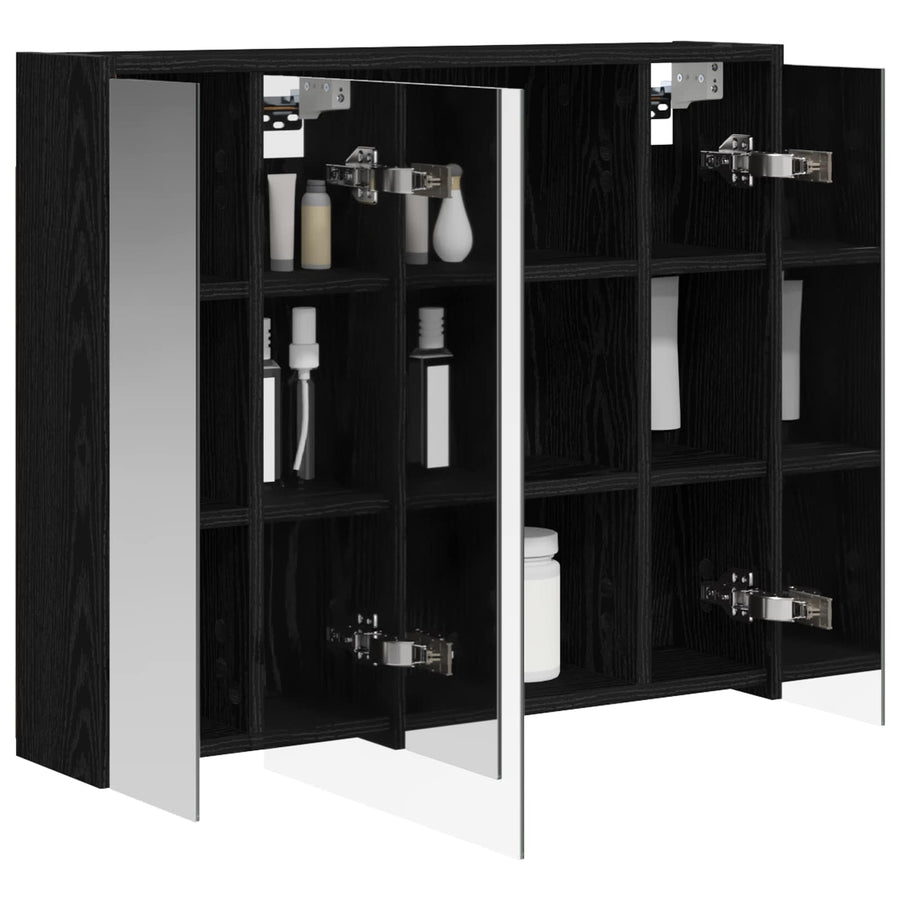 Badkamer spiegelkast Zwart Eiken 73,5 x 16 x 62,5 cm