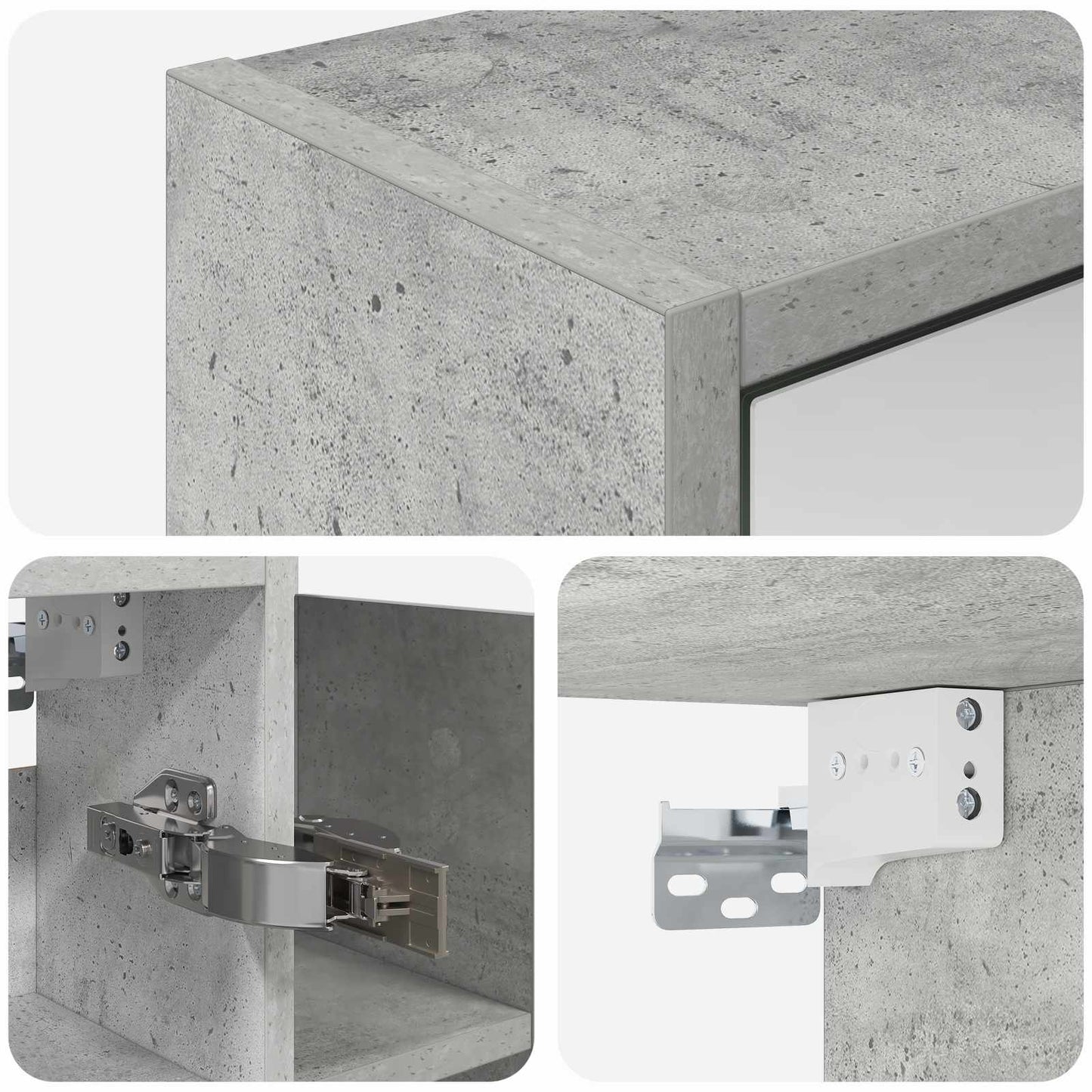 Badkamer spiegelkast Beton Grijs 73,5 x 16 x 62,5 cm